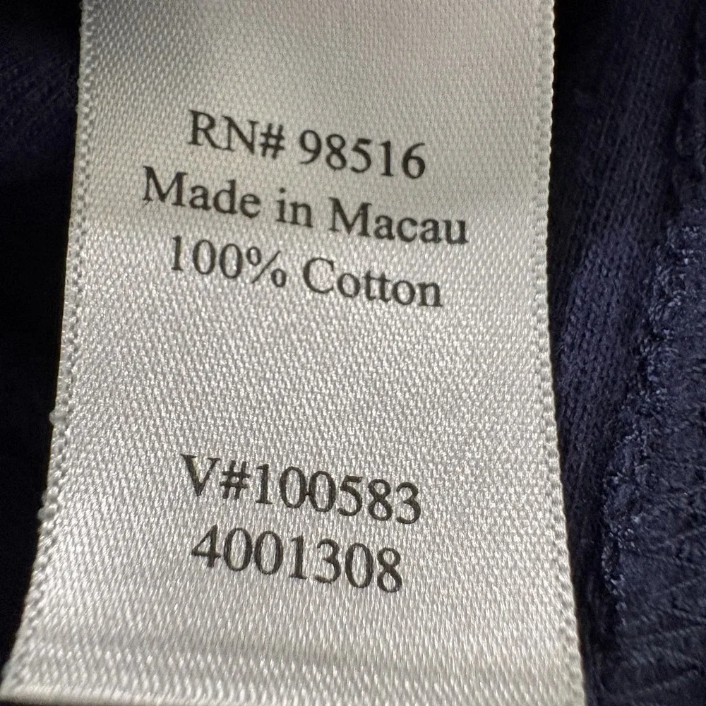 Coldwater Creek Women's‎ 1/4 Zip Pullover Sweater Blue 100% Cotton Size XL (18)